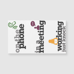 Magnetic Office Door Signs/Labels