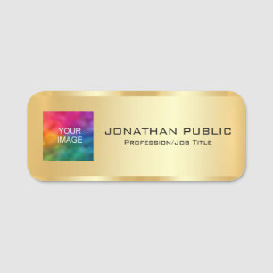 Magnetic Or Safety Pin Employee Photo Or Logo Here Name Tag