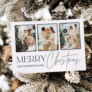 Magnetic Photo Christmas Card, Merry Christmas