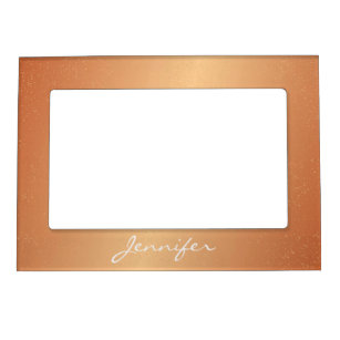 Magnetic Picture Frame - Copper Confetti Name