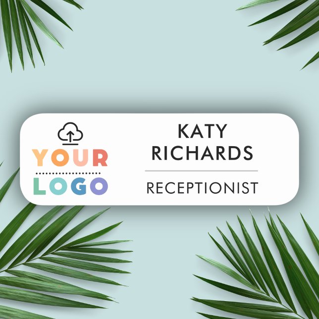 Magnetic Receptionist Name Tag with Custom Logo  (Creator Uploaded)