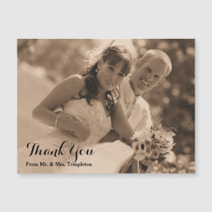 Magnetic Wedding Photo Thank You