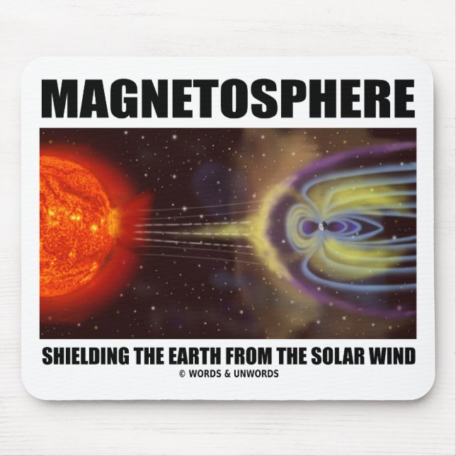 Magnetosphere Shielding Earth From Solar Wind Mouse Mat (Front)