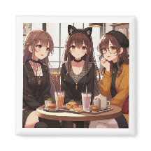Magnets ANIME Girls Cafe Bonding