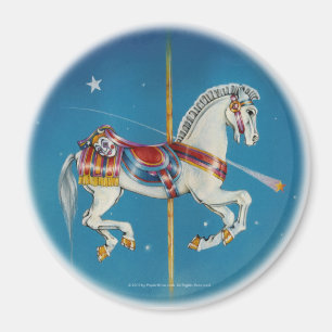 Magnets - Red, White & Blue Carousel Horse