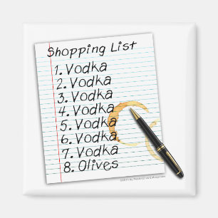 MAGNETS - VODKA SHOPPING LIST