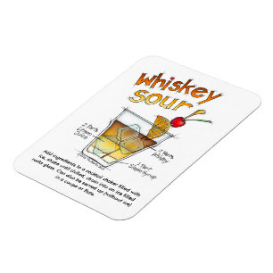 MAGNETS - WHISKEY SOUR COCKTAIL RECIPE & ART