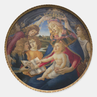 magnificat of the blessed virgin mary classic round sticker