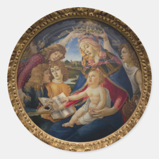 magnificat of the blessed virgin mary classic round sticker