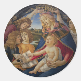 magnificat of the blessed virgin mary classic round sticker