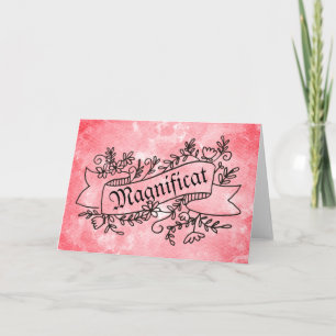 Magnificat Virgin Mary Hymn of Praise Watercolor Card