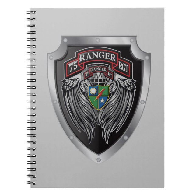 Magnificent 1st Bat 75th Ranger Regimental Scroll Notebook (Front)
