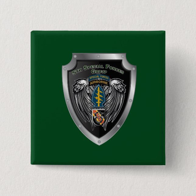 Magnificent 5th Special Forces Group (Airborne) 15 Cm Square Badge (Front)