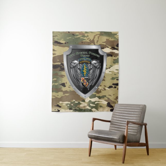 Magnificent 5th Special Forces Group (Airborne) Tapestry (In Situ)