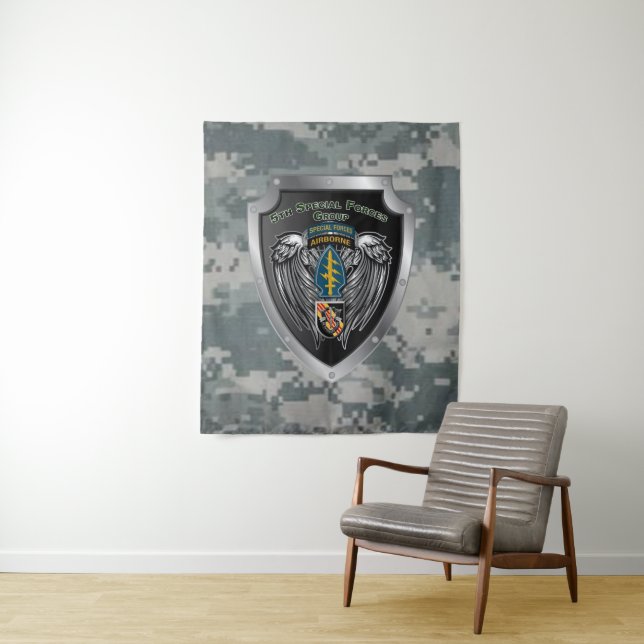 Magnificent 5th Special Forces Group (Airborne) Tapestry (In Situ)