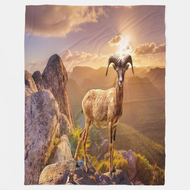 Magnificent Antelope Fleece Blanket (Front)