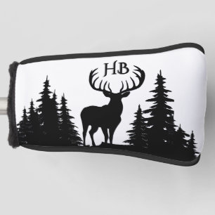 Magnificent Big Racked Buck Monogram Golf Head Cover