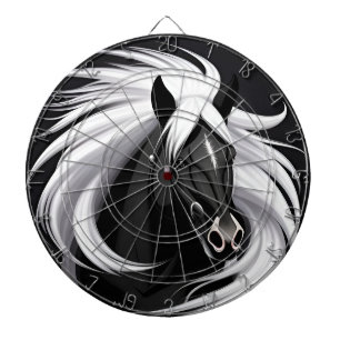 Magnificent Black Horse Dartboard