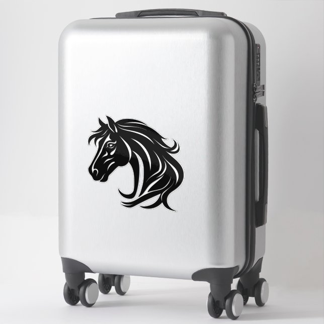 Magnificent Black Horse Head   (Suitcase)