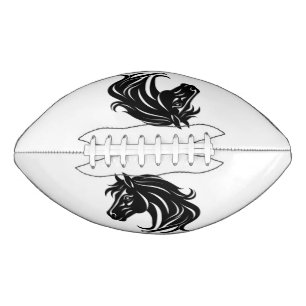 Magnificent Black Horse Head American Football