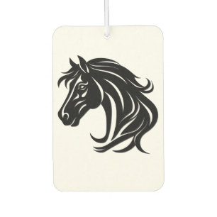 Magnificent Black Horse Head Car Air Freshener