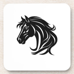 Magnificent Black Horse Head Coaster