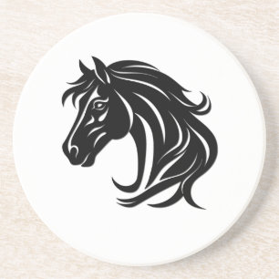 Magnificent Black Horse Head Coaster
