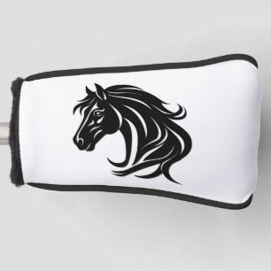 Magnificent Black Horse Head Golf Head Cover