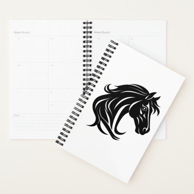 Magnificent Black Horse Head   Planner (Display)