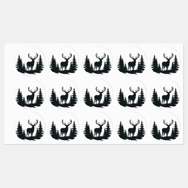 Magnificent Buck Among Pine Trees (Sheet)