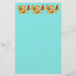 Magnificent Chic Artistic Watercolor Flowers Stationery