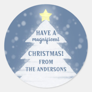 Magnificent Christmas Classic Round Sticker