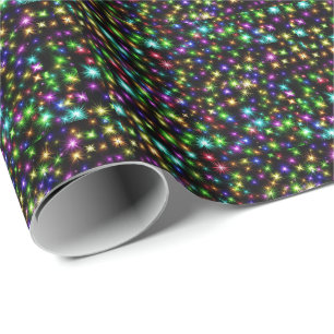 Magnificent Christmas Colorful Sparkly SParks Wrapping Paper
