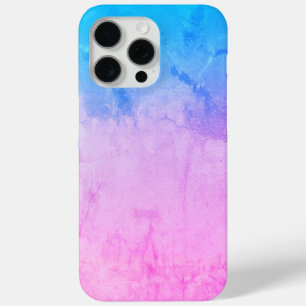 Magnificent Colours Textured Pink and Blue Strikin iPhone 15 Pro Max Case