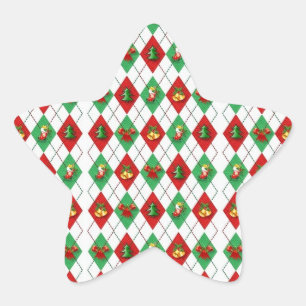 Magnificent Cool Adorable Christmas Ornaments Star Sticker