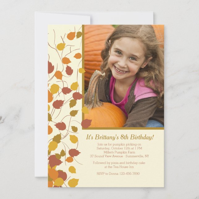 Magnificent Fall Photo Invitation (Front)