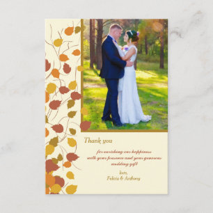 Magnificent Fall Photo Thank You Card