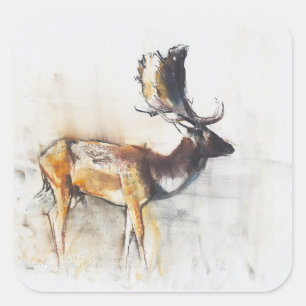 Magnificent Fallow Buck 2006 Square Sticker