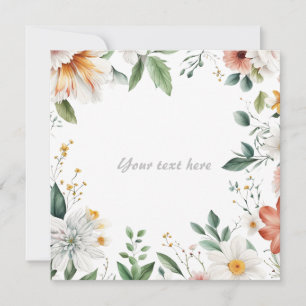 Magnificent floral frame invitation