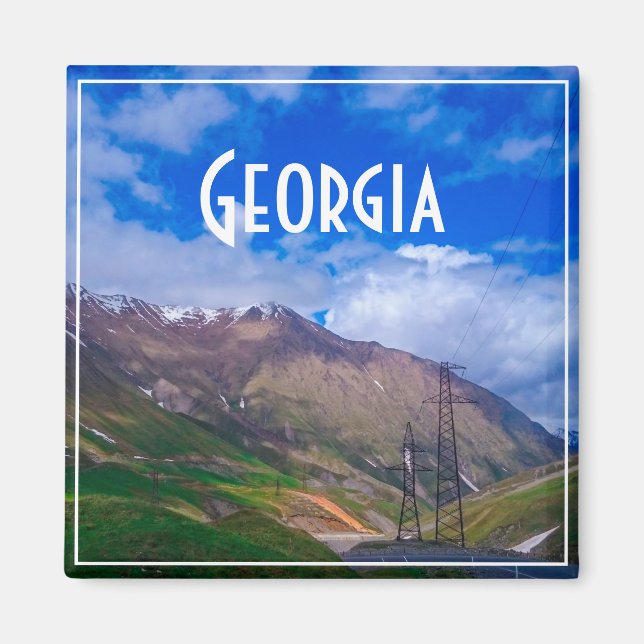 Magnificent Georgia Caucuses Mountains Magnet (Front)