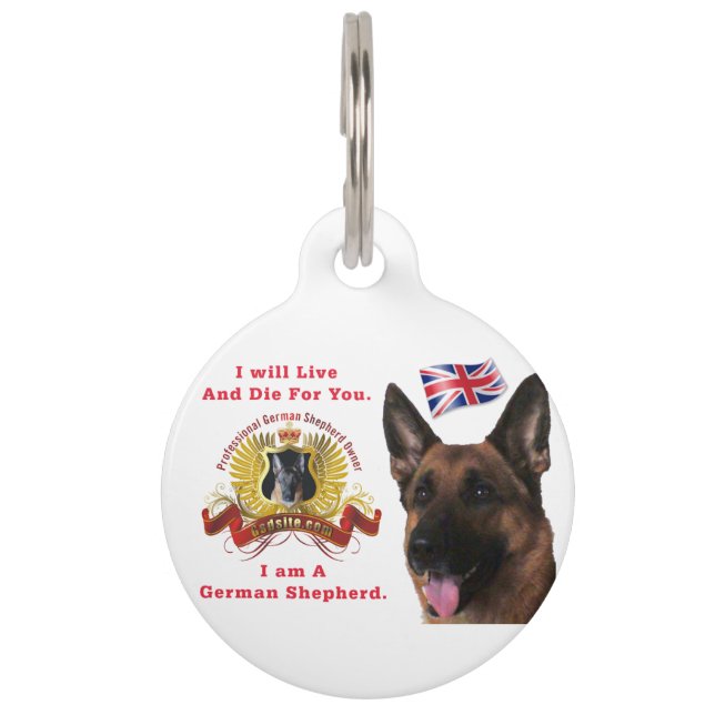 Magnificent German Shepherd Dog Pet Tag (Front)