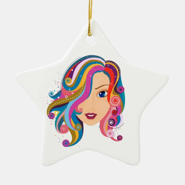 Magnificent Hope Star Ceramic Tree Decoration (Front)