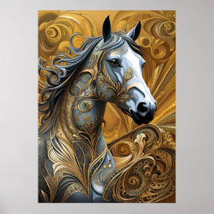 Magnificent Horse Portrait Poster