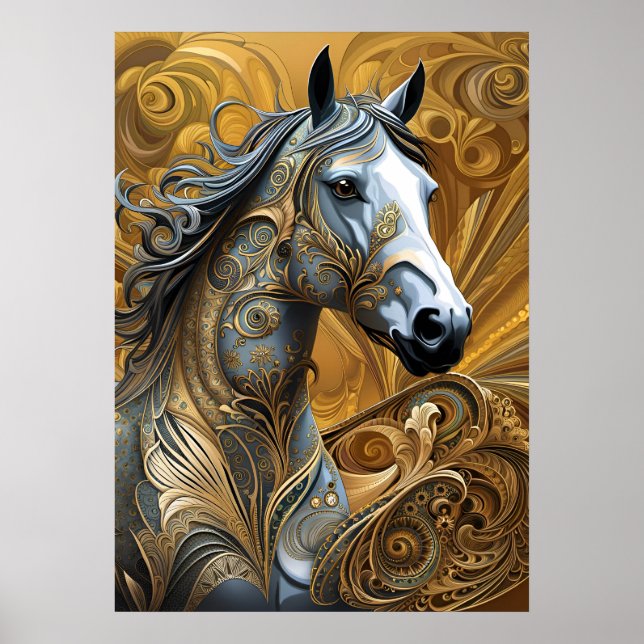 Magnificent Horse Portrait  Poster (Front)