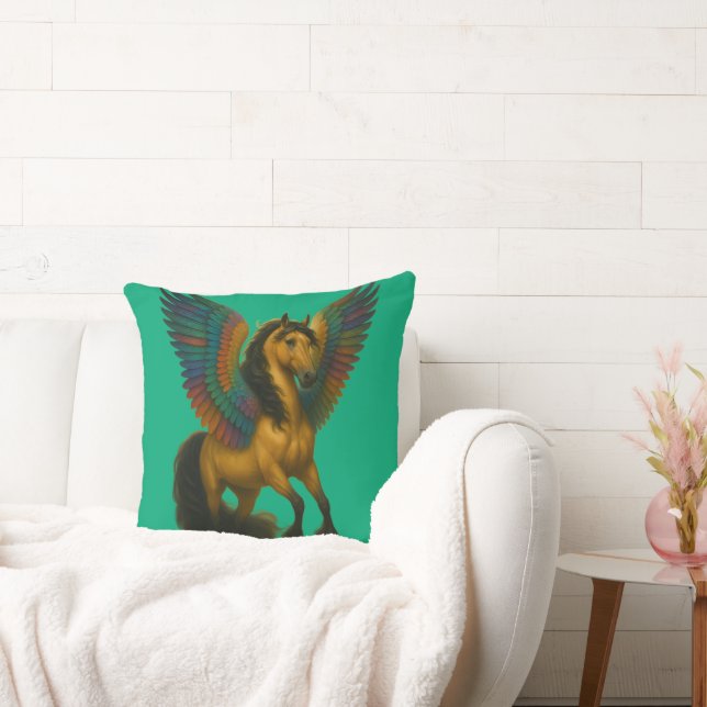 Magnificent Horse With Spectacular Wings Cushion (Couch)