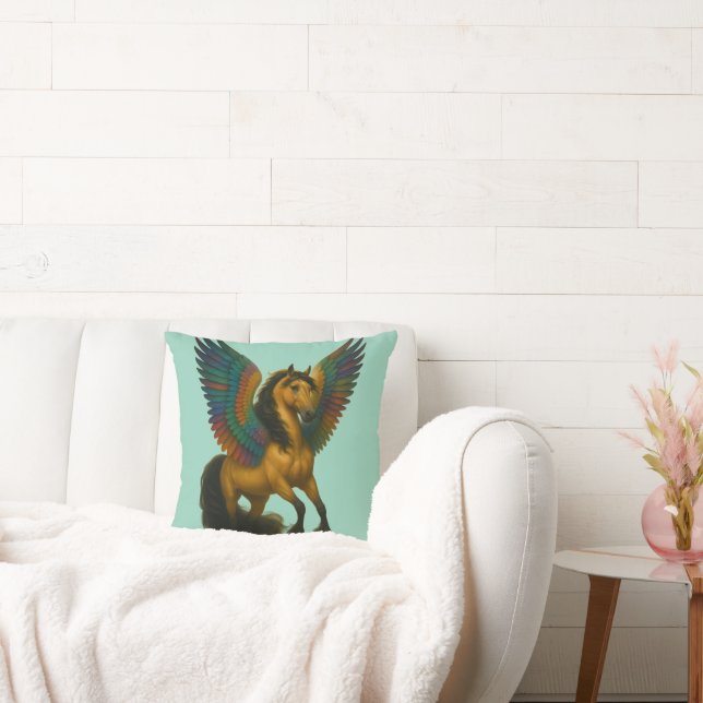 Magnificent Horse With Spectacular Wings Cushion (Couch)