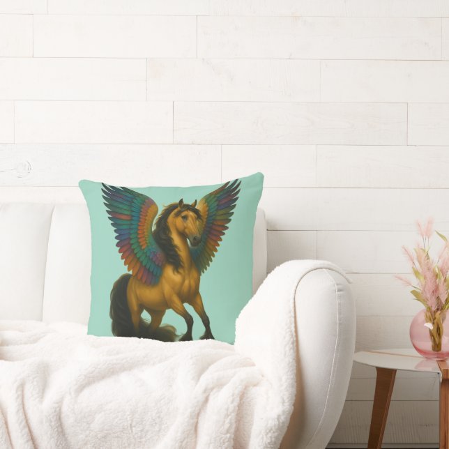 Magnificent Horse With Spectacular Wings Cushion (Couch)