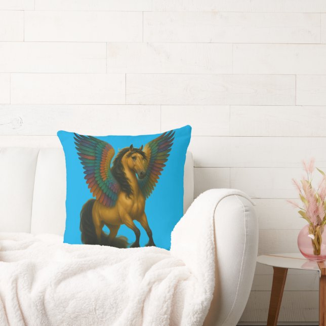 Magnificent Horse With Spectacular Wings Cushion (Couch)