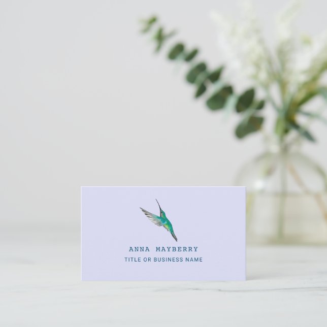 Magnificent Hummingbird Business Card (Standing Front)