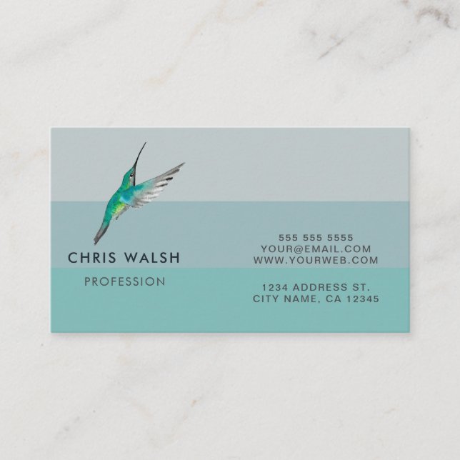 Magnificent Hummingbird Business Card (Front)